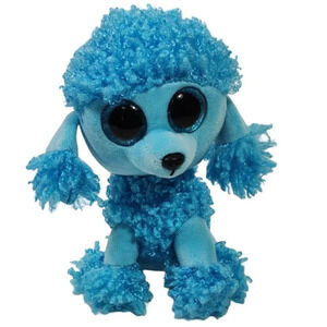 Ty Beanie Boos Mandy Blue Poodle Dog Puppy Plush Stuffed Animal Toy 2017